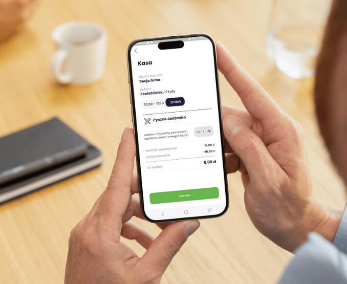 kantyna_pracownicza_myfoodie_03 Zamówienie w aplikacji myfoodie opłacane jest za pośrednictwem dofinansowania od pracodawcy.